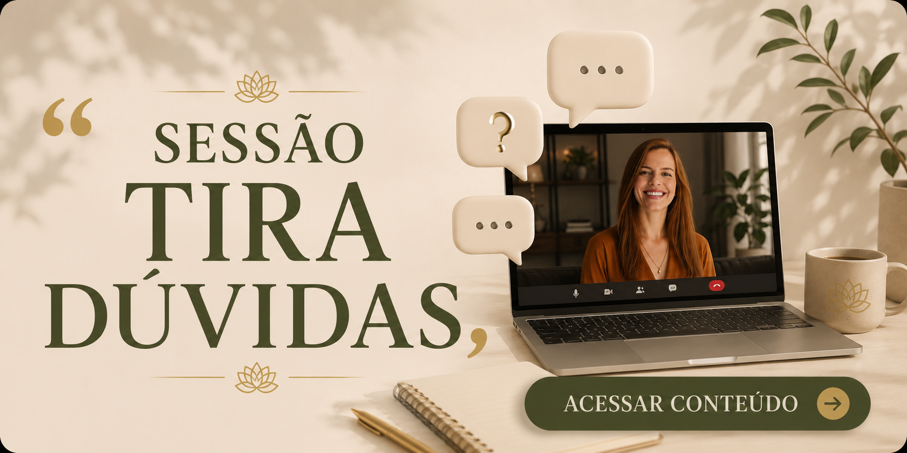 Capa da sessão tira-dúvidas do Método OLHI® no celular