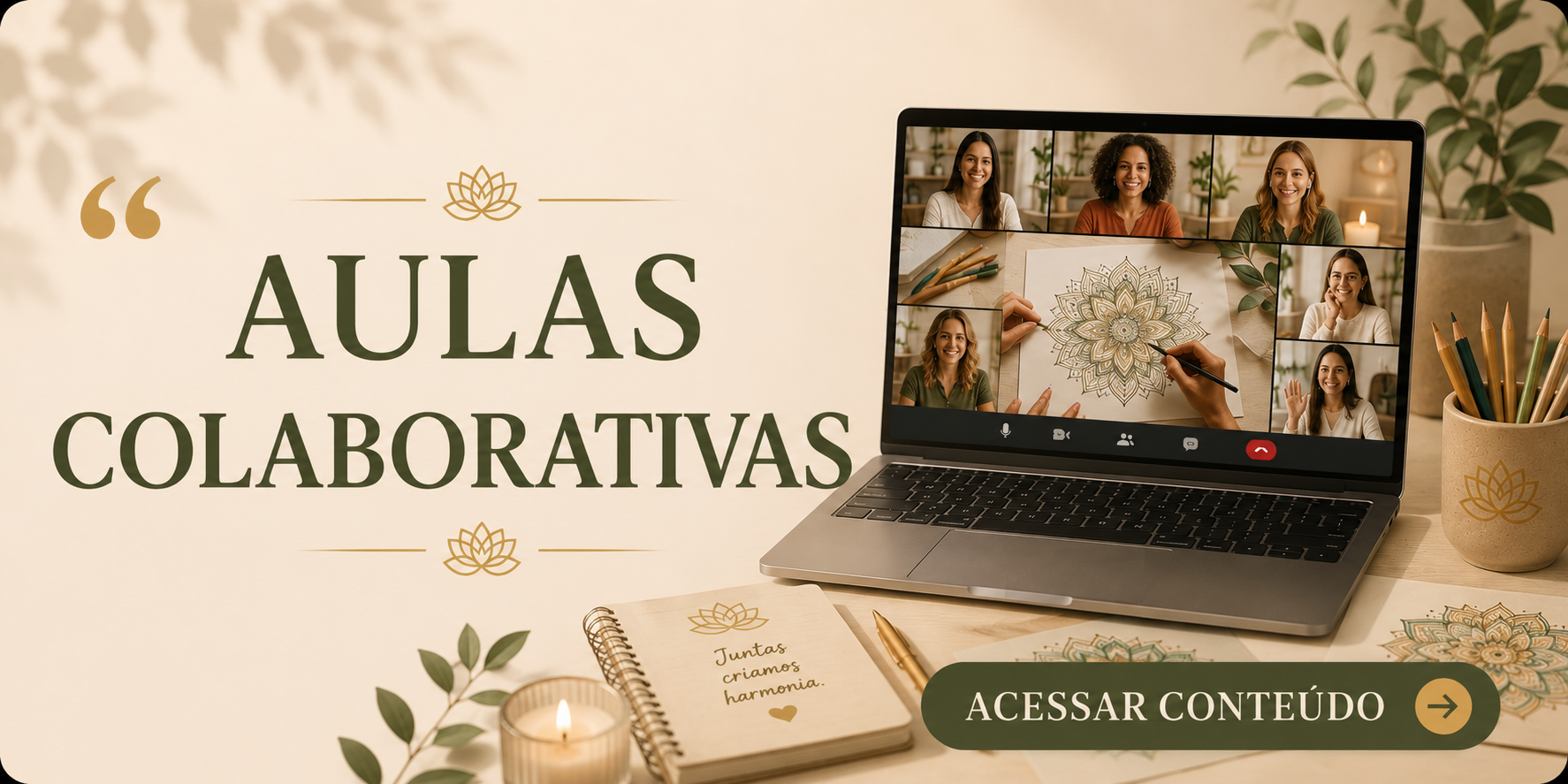 Capa das aulas colaborativas do Método OLHI® no tablet