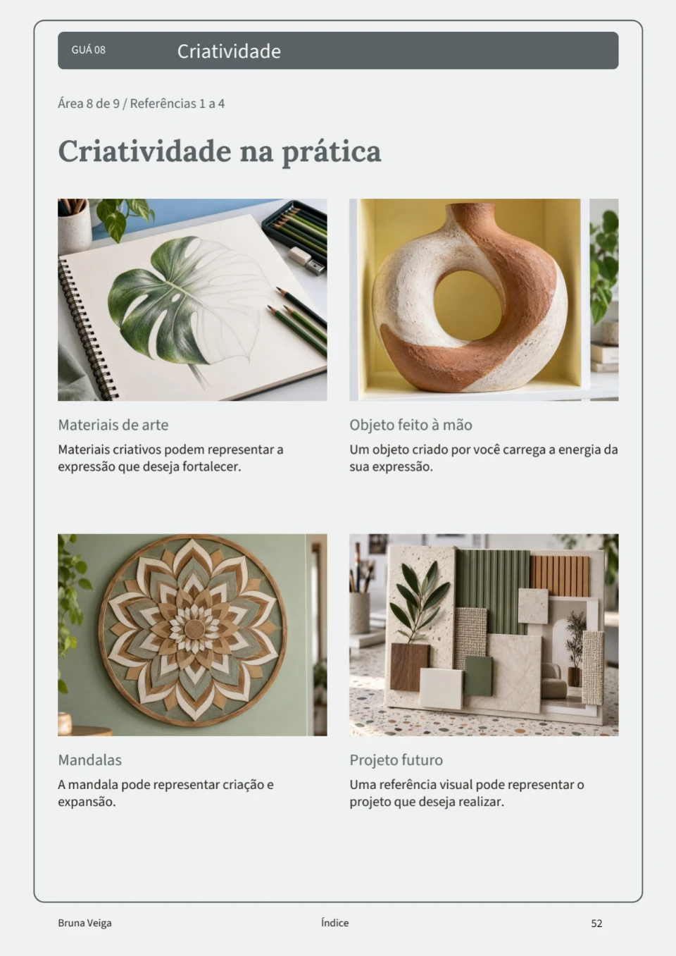 Guia Visual do Baguá • Criatividade na prática — referências 1 a 4