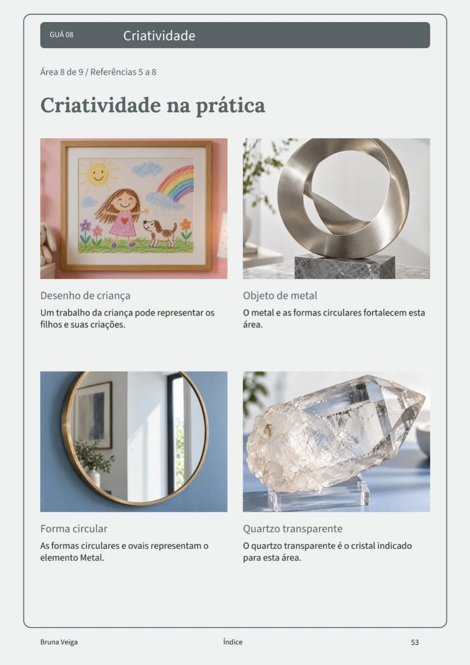 Guia Visual do Baguá • Criatividade na prática — referências 5 a 8